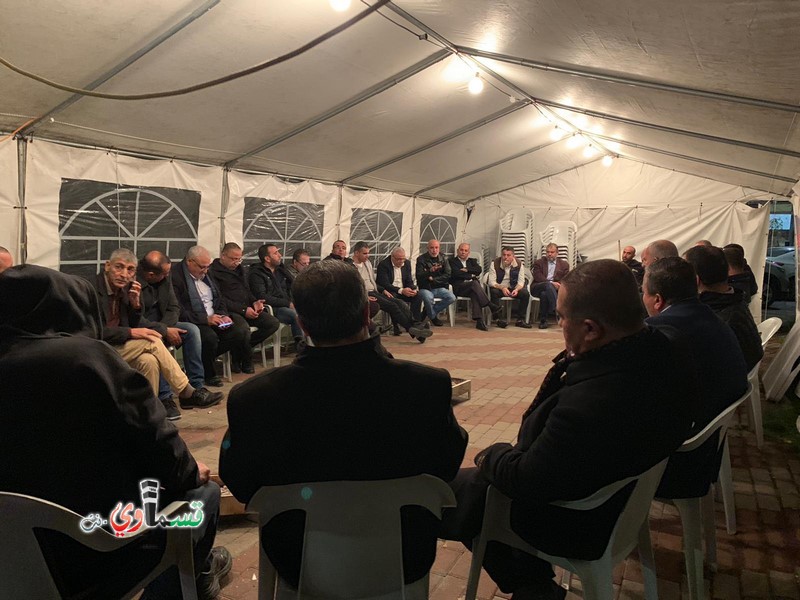 كفرقاسم : اقبال واسع على خيمة الاعتصام والرئيس عادل بدير يؤكد  هكذا نتصدى للمخطط العنصري 